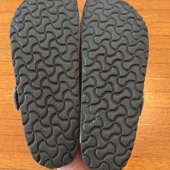 Birkenstock Boston clogs, Grey suede with white shearling lining size 41 - Picture 2 of 2
